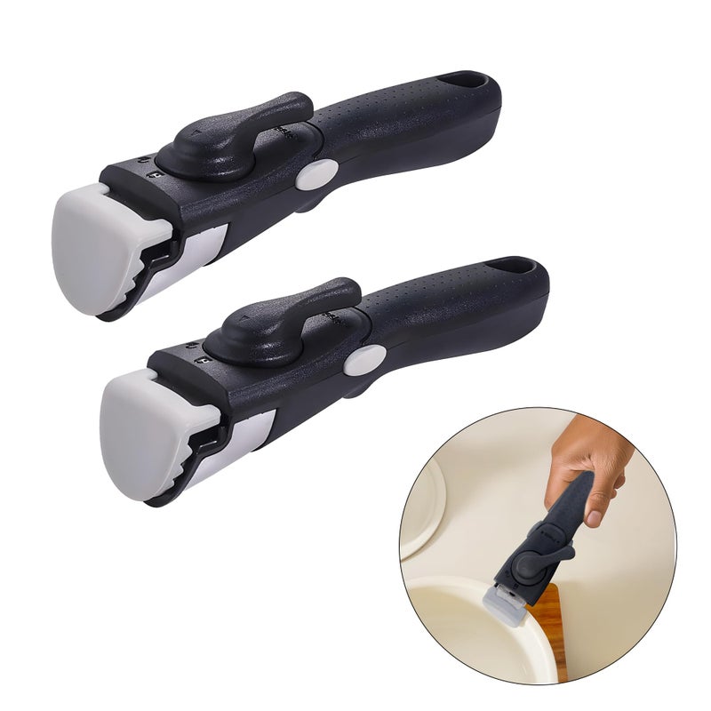 Umai UMAI Detachable Cookware Handle (2 Pcs) | Removable Pan Handle | Universal Pot Handle Suitable for All Cookware | Home Kitchen (Black)  - Image 2