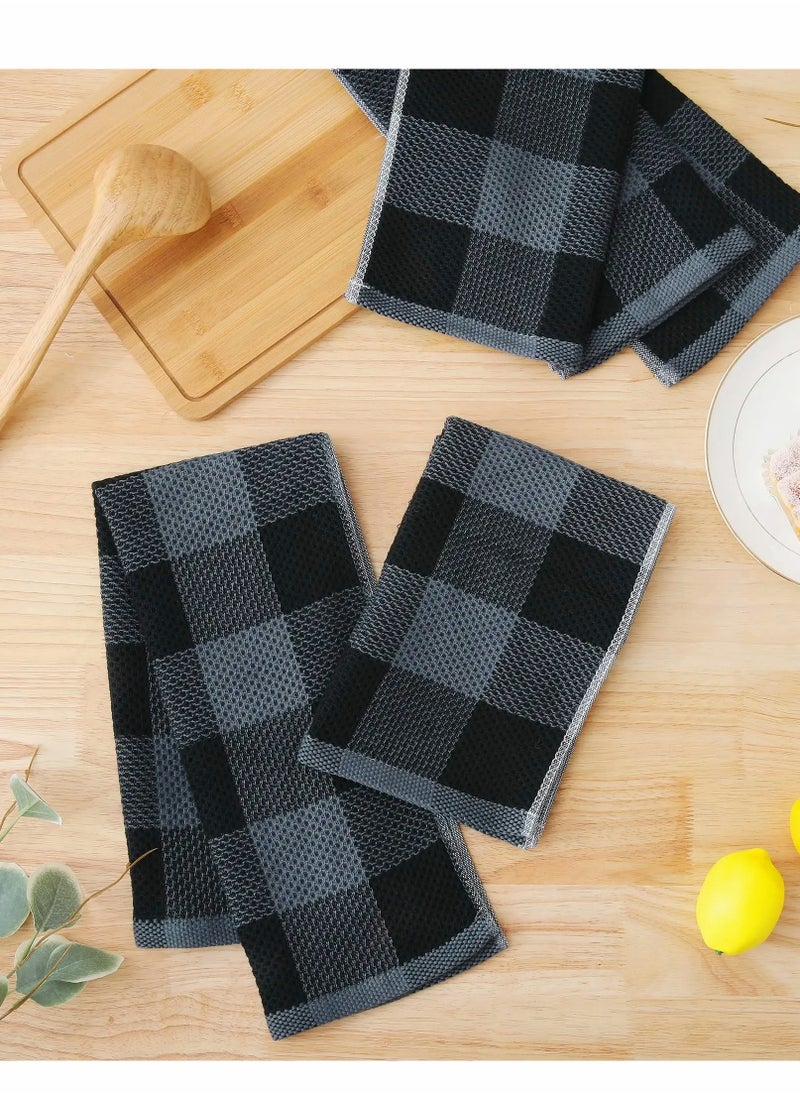 Excefore - Microfiber Kitchen Rags, Cleaning Cloth for Dishes, All-Purpose - Absorbent and Lint Free Household Dish Rags with Scrub Side, Washing Dishes Fast Drying（6） - Image 1