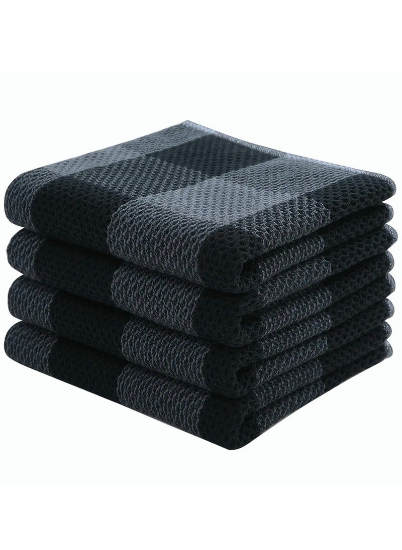 Excefore - Microfiber Kitchen Rags, Cleaning Cloth for Dishes, All-Purpose - Absorbent and Lint Free Household Dish Rags with Scrub Side, Washing Dishes Fast Drying（6） - Image 1