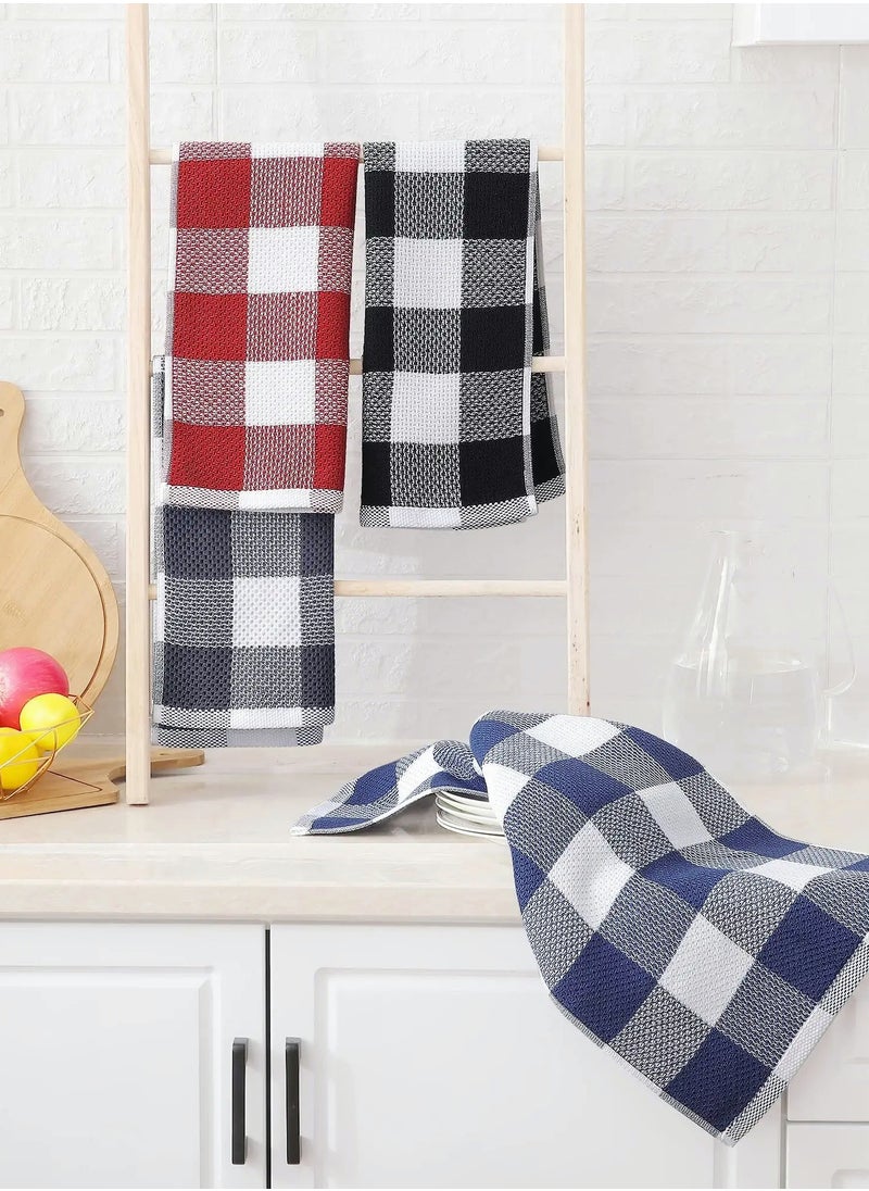 Excefore - Microfiber Kitchen Rags, Cleaning Cloth for Dishes, All-Purpose - Absorbent and Lint Free Household Dish Rags with Scrub Side, Washing Dishes Fast Drying（6） - Image 1