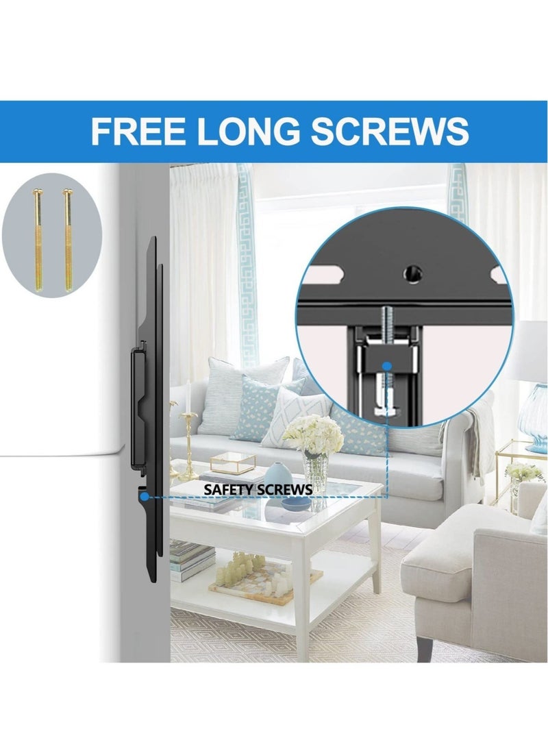 ELTRAZONE TV Wall Mount for Most 42-90 Inch TVs, Ultra Slim Support TV Mural Up to VESA 750x500mm Heavy Duty 220lbs Load, TV Wall Holder Fits 50 55 65 75 80 85" Large Screen Wall Mount Bracket  - Image 4