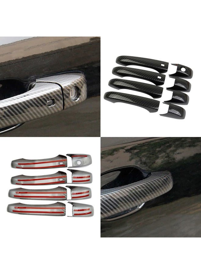 crosselec Door Handles Trim Cover for 2011-2021 Dodge Durango Decor Accessories (Black Carbon Fiber) - Image 5