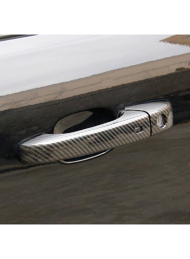 crosselec Door Handles Trim Cover for 2011-2021 Dodge Durango Decor Accessories (Black Carbon Fiber) - Image 3