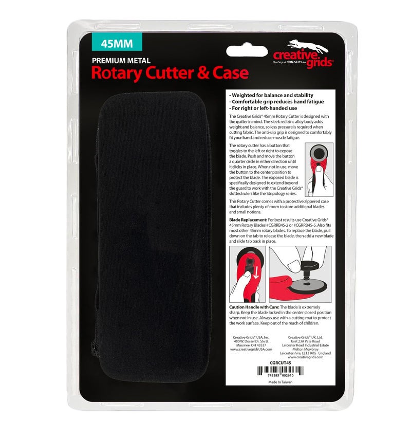 Creative Grids 45mm Rotary Cutter with Case - Image 4