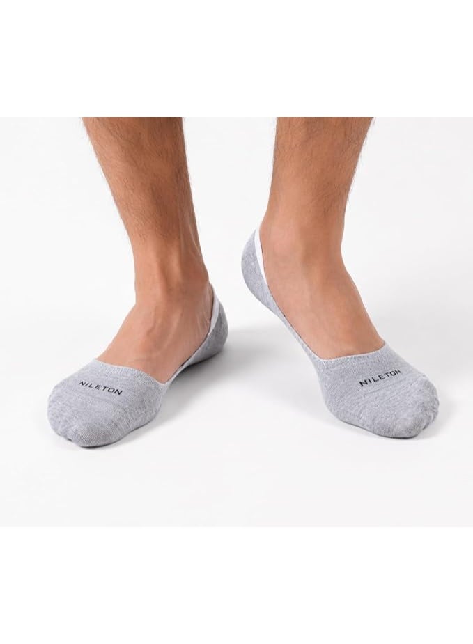 Nileton Men’s Cotton Invisible Socks – Pack of 3 – No Show Low Cut Footie Liner Socks for Loafers, Sneakers & Casual Shoes – Soft Comfortable Everyday Socks - Image 3