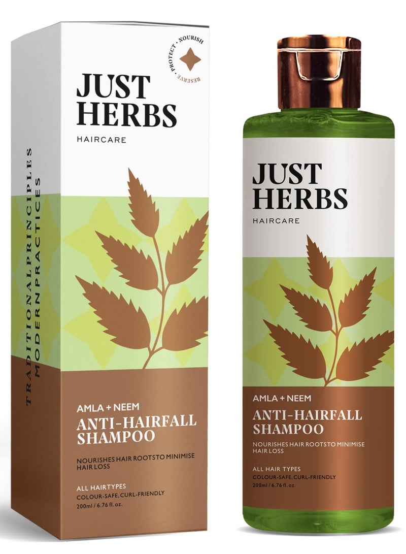 جاست هيربز شامبو "Just Herbs" المضاد لتساقط الشعر (200 مل) مع قناع علاجي للشعر وفروة الرأس للتحكم في تساقط الشعر (200 جم) - Image 2