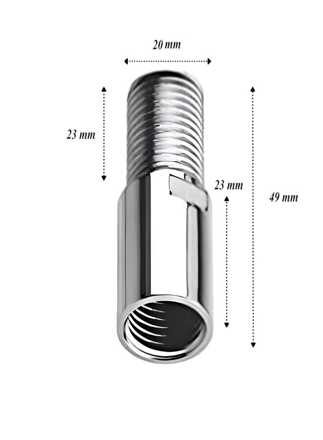 NEW WARE CP Extension Nipple Brass 2 Inch Pack of 4 Chrome Plated Durable Plumbing Connector for Pipes and Fixtures - Image 2