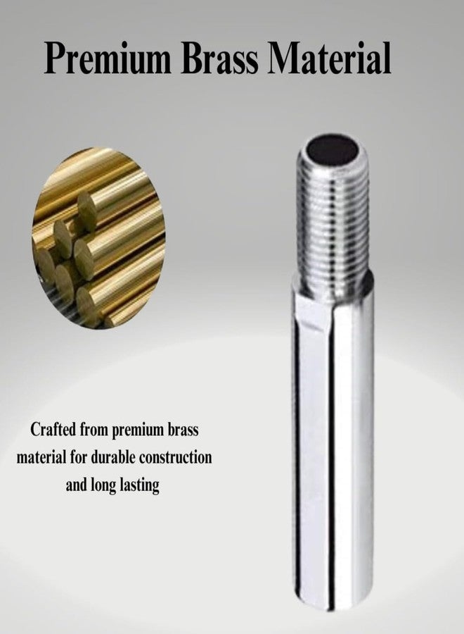 NEW WARE CP Extension Nipple Brass 2 Inch Pack of 4 Chrome Plated Durable Plumbing Connector for Pipes and Fixtures - Image 5