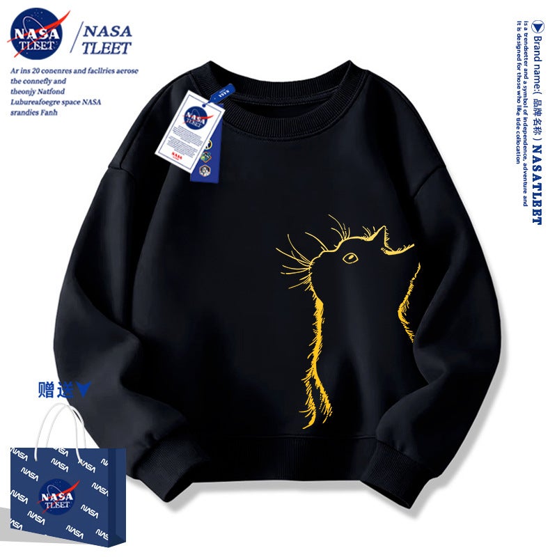 Nasa Joint Family Of Three Casual Sports Jacket For Boys And Girls Children Baby Children'S Clothes Crewneck Sweater - Image 1