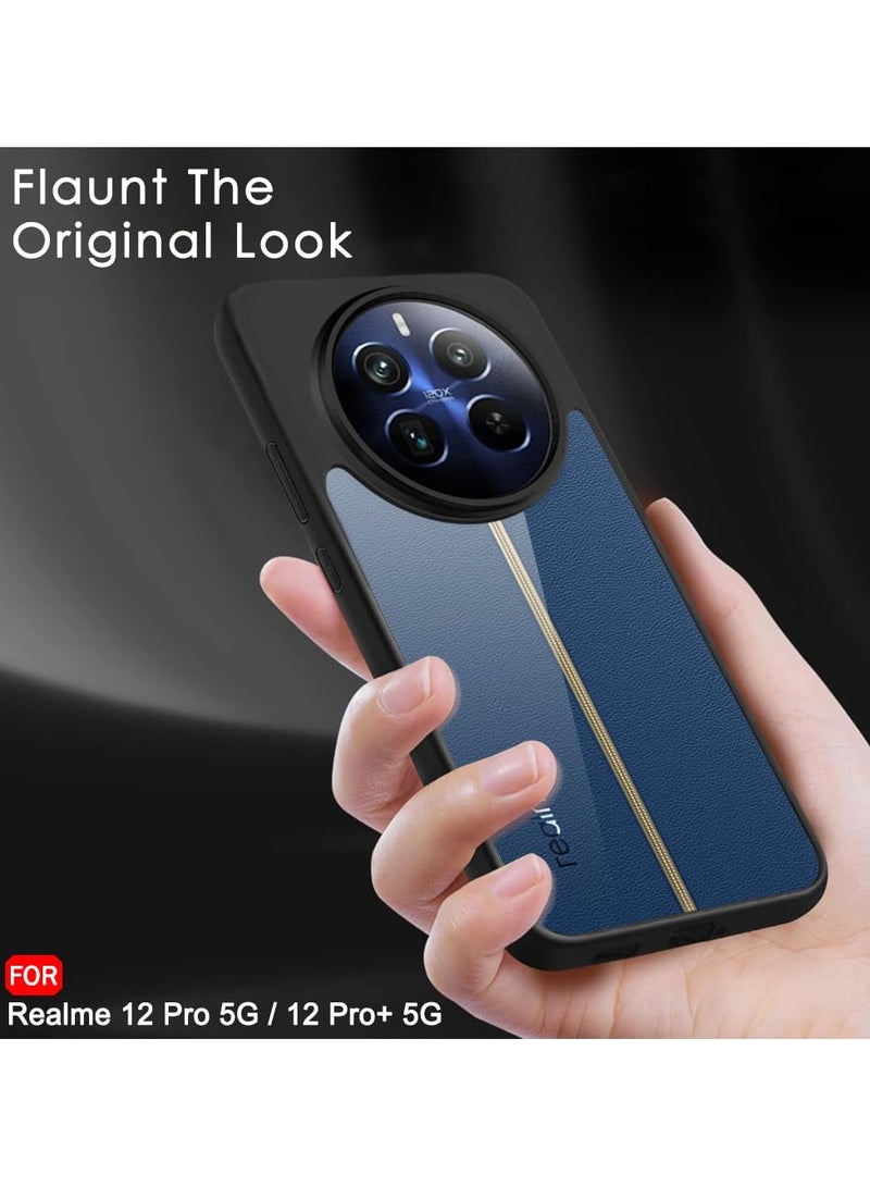 Ultra Hybrid Sleek Armor Back Cover for Realme 12 Pro / 12 Pro Plus 5G / Realme P1 Pro 5G  Protection Crystal Clear Hard Back Transparent Back Cover Case PC+TPU Black Bumper - Image 2