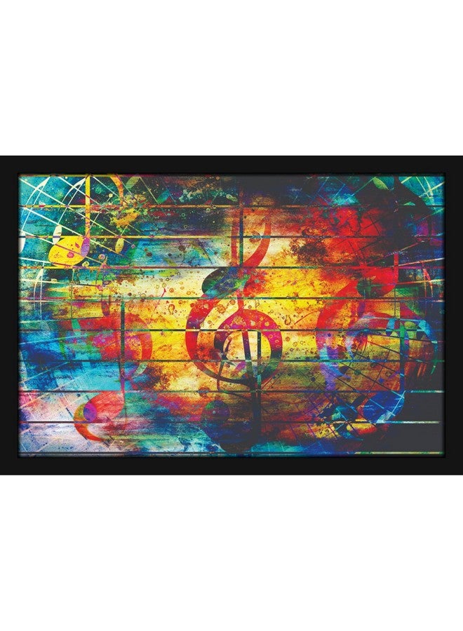 Mad Masters Symbol Music Painting Aesthetic Hanging Photo Frame Decorative Item Home Decoration and Wall Decor for Living Room and Bedroom (MM 1103, 8x12 Inch, Paper, Without Plexi Glass) - Image 1
