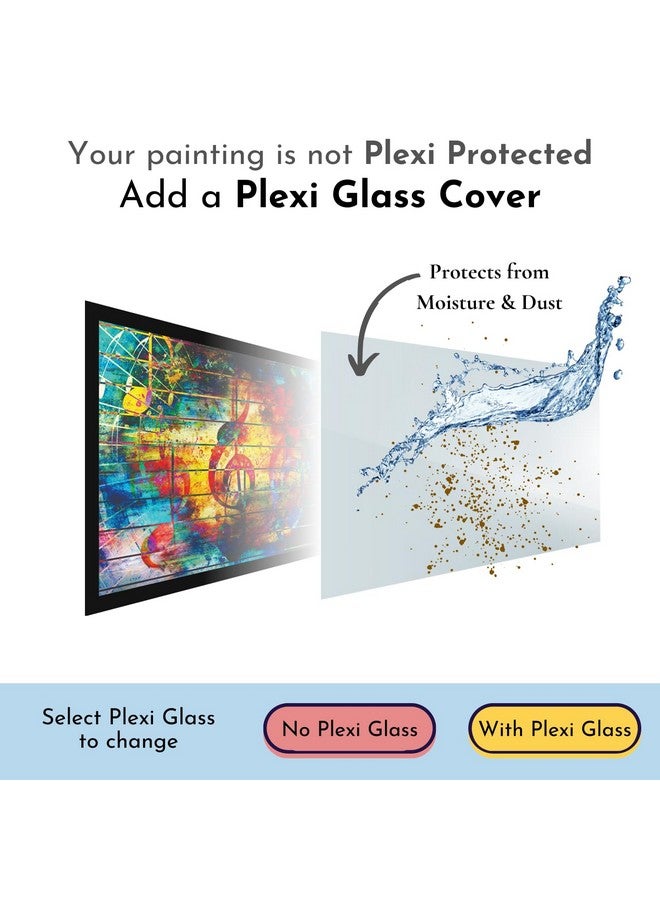 Mad Masters Symbol Music Painting Aesthetic Hanging Photo Frame Decorative Item Home Decoration and Wall Decor for Living Room and Bedroom (MM 1103, 8x12 Inch, Paper, Without Plexi Glass) - Image 5