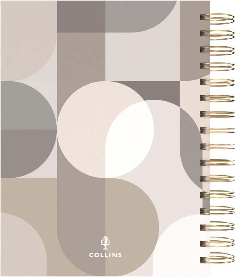 Collins - Scandi - 2026 12 Month Calendar Year Planner, Day-To-Page with 1/2 Hourly Appointments Diary, A5 Wiro Bound Hard Cover - Geo Grey (E-PW51.GEGY-26) - Image 3