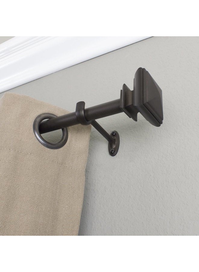 Decopolitan 7/8-Inch Square Window Treatment Rod Set, 18 to 36-Inch, Copper - Image 3