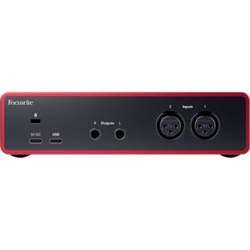 واجهة USB من نوع Focusrite Scarlett 2i2 الجيل الرابع مع حزمة برمجيات وشريط كابل XLR HA 10 أقدام - Image 2