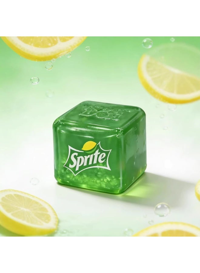 2-PACKS Green Ice Cube Squishy, Soft Gel Squeeze Fidget Toy, Stress Relief Sensory Toy, Cute Sprite Themed Desk Toy, Anxiety Relief Gift for All Ages - Image 3