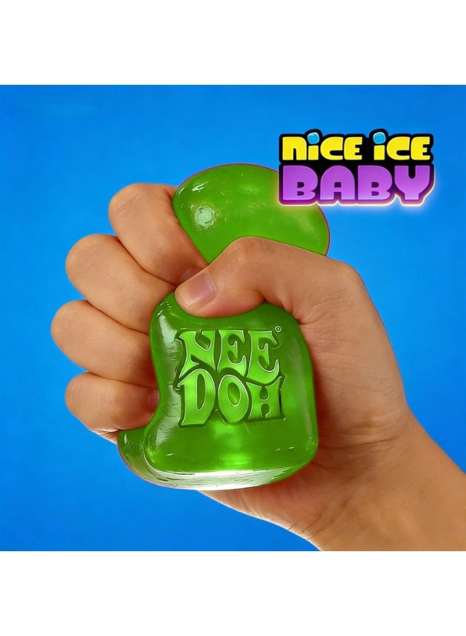 2-PACKS Green Ice Cube Squishy, Soft Gel Squeeze Fidget Toy, Stress Relief Sensory Toy, Cute Sprite Themed Desk Toy, Anxiety Relief Gift for All Ages - Image 5