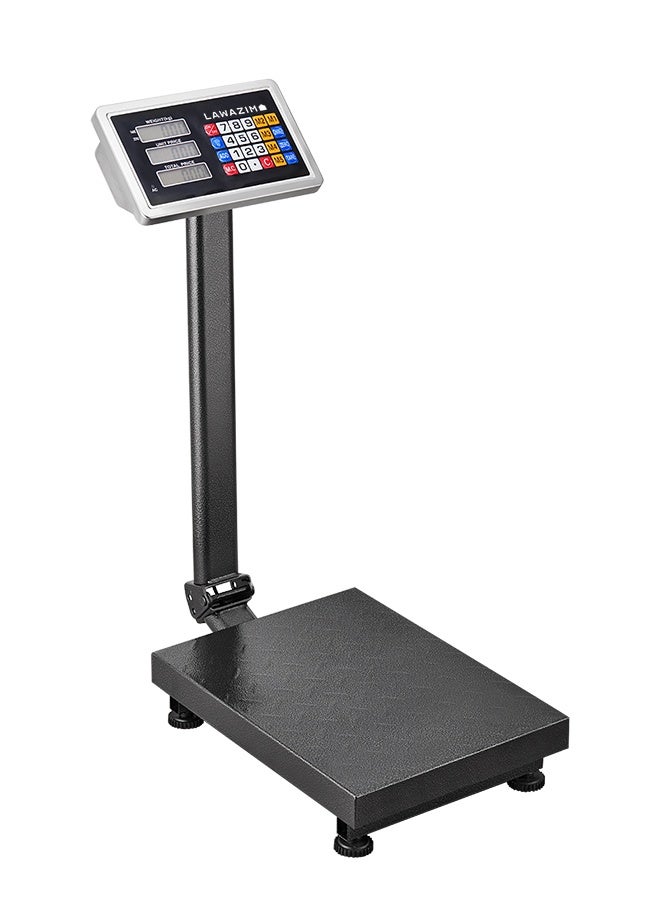 LAWAZIM Electronic Scale - 500kg - Industrial Battery Powered Digital Weighing Scale with Tare Function, Foldable Design, Multi-Window Display - for Retail, Warehouses, Logistics, and Pet Weighing - Image 1