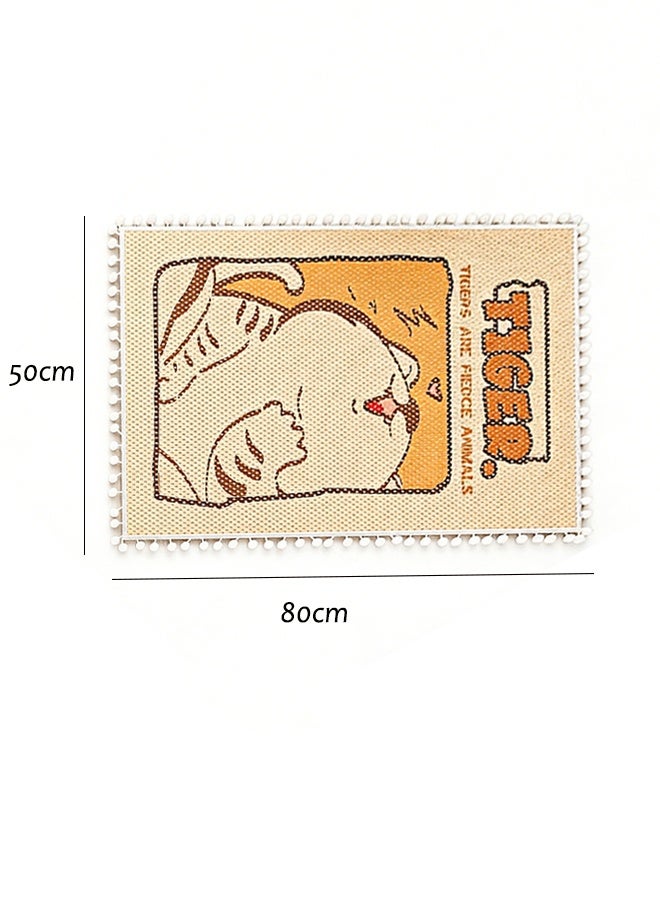 Pet Cat Litter Mat Waterproof Cat Litter Mat Splash-Proof Cat Litter Mat Non-Slip Breathable Cat Litter Box Mat Wear-Resistant and Scratch-Proof Easy to Clean (50*80cm) - Image 2