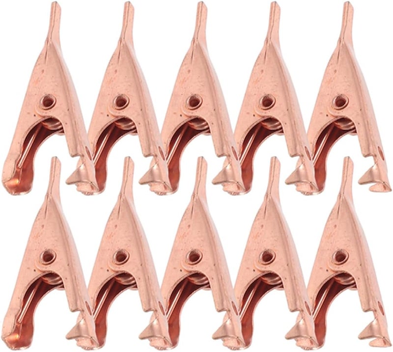 Hemobllo 10pcs Copper Test Clip Gator Clips Alligator Clamps for Electrical Equipment Soldering - Image 1
