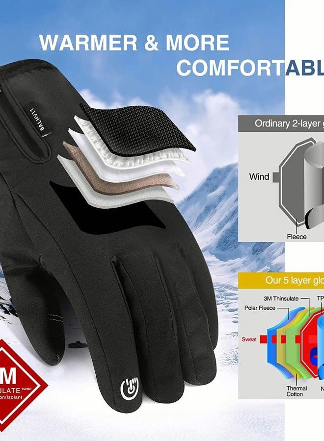 Balhvit 10℉ Waterproof Winter Gloves for Men & Women, Balhvit Breathable Thermal Gloves, 11-Layer Touch Screen Cold Weather Gloves - Image 2