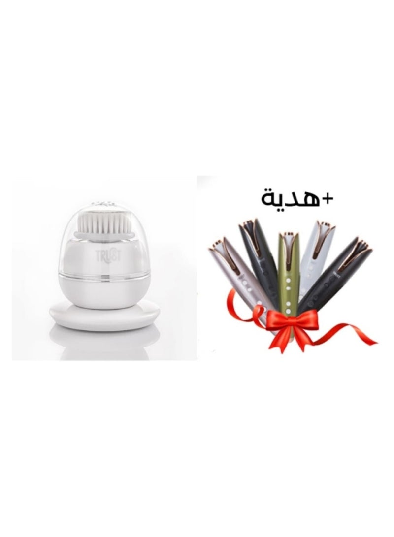 تراست بيوتي فرشاة تنظيف وتدليك الوجه مع  فير اتوماتيك لاسلكي متعدده الالوان 