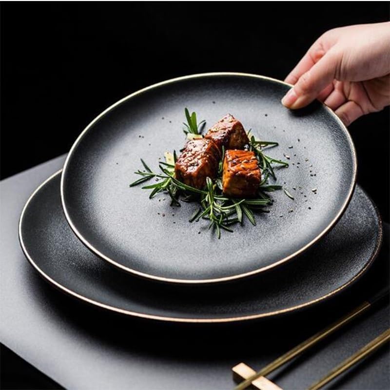 Dinner Plates Ceramic Tableware Creative Bowl Salad Soup Plate Western Steak Dessert Tray Kitchen Salad Bowl - Image 3