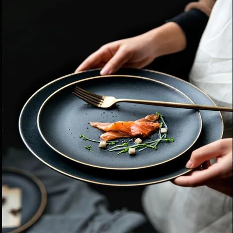 Dinner Plates Ceramic Tableware Creative Bowl Salad Soup Plate Western Steak Dessert Tray Kitchen Salad Bowl - Image 4