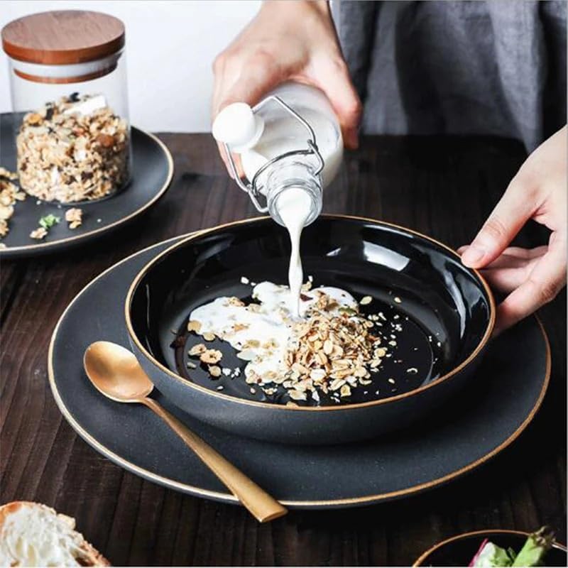 Dinner Plates Ceramic Tableware Creative Bowl Salad Soup Plate Western Steak Dessert Tray Kitchen Salad Bowl - Image 5
