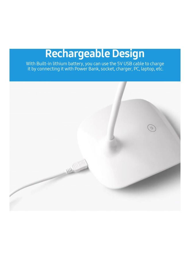 NIBEMINENT USB LED Desk Lamp White - Image 3