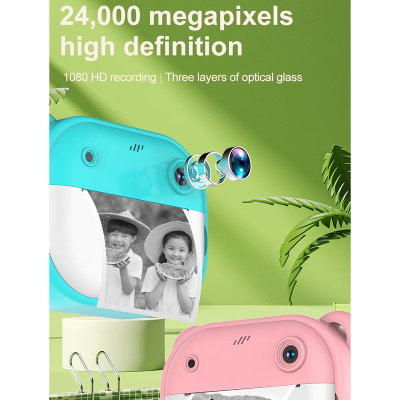 Children's Camera: 2-Inch High-Definition Display 24MP Pixels - 1080P High-Definition Recording One-Click Photo Print for Kids Aged 3-12, Gift & Daily Use - Image 3