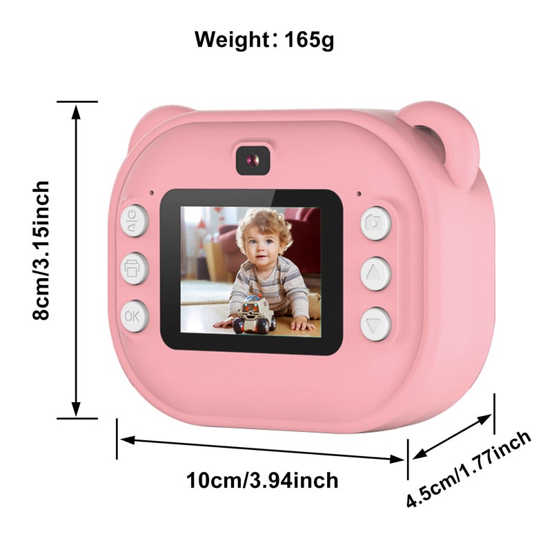Children's Camera: 2-Inch High-Definition Display 24MP Pixels - 1080P High-Definition Recording One-Click Photo Print for Kids Aged 3-12, Gift & Daily Use - Image 5