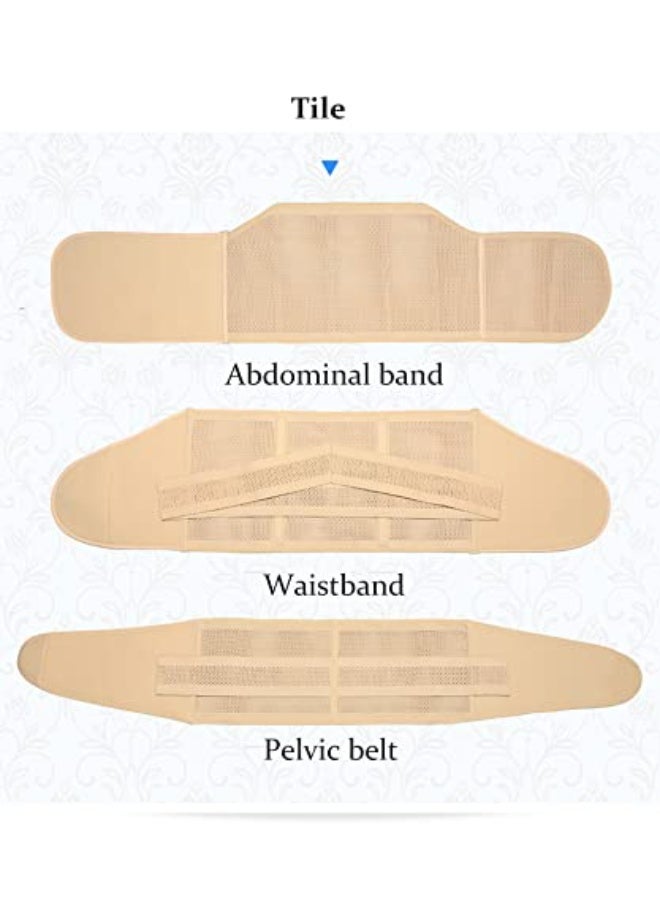 3-In-1 Postpartum Belly Band Post Pregnancy Abdominal Belt Postnatal Shapewear Set for Belly Waist and Pelvis Wrap - Size M - Image 2