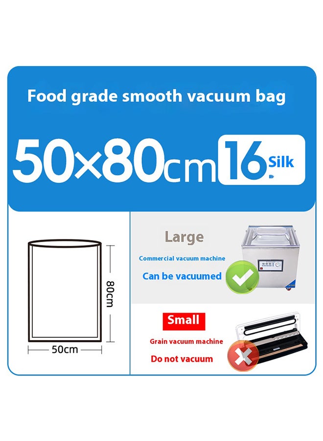 Food Vacuum Packaging Bags, Transparent Plastic Fresh-Keeping Sealing Bags, Vacuum Compression Plastic Sealing Bags, Large Commercial Vacuum Machines Can Vacuum 50*80cm (10 0) - Image 1