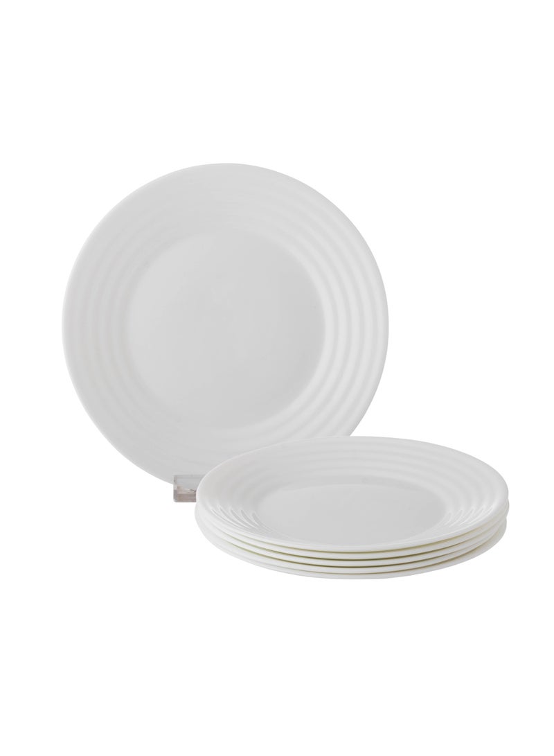 Dania Set of 6 plain white Arcopal glass dessert plates 18 cm - Image 2