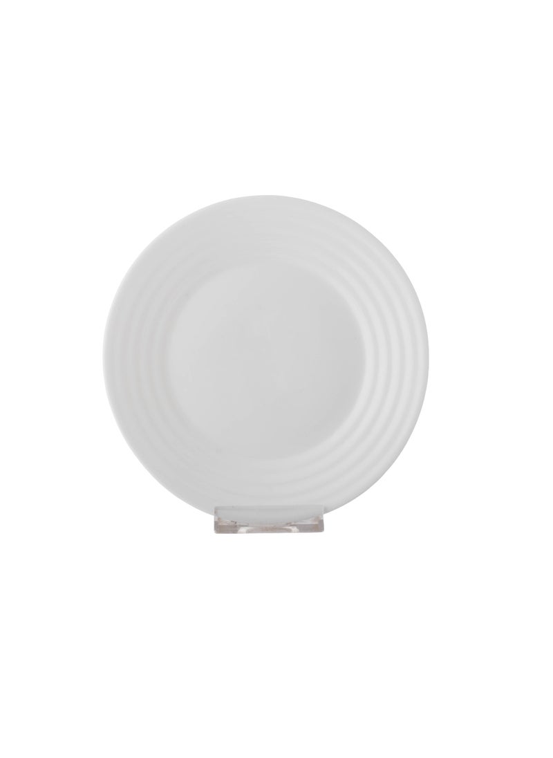 Dania Set of 6 plain white Arcopal glass dessert plates 18 cm  - Image 2