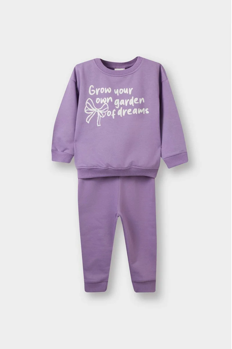 Defacto Baby Girl Soft Sweatshirt Sweatpants 2 Piece Set