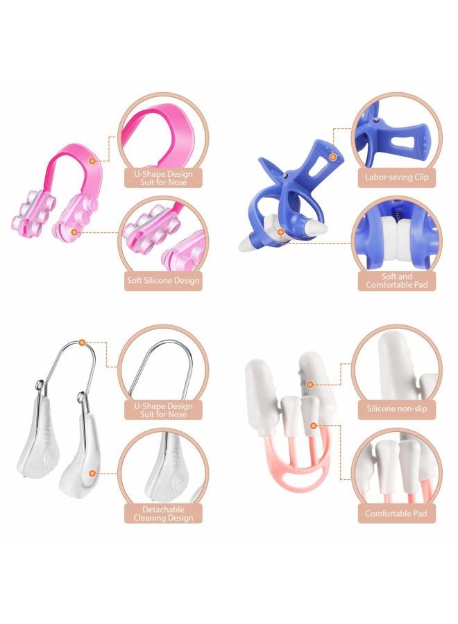Frienda 5 Pieces Nose up Lifting Clips Nose Lifters Beauty Clips Silicone Nose Bridge Slimming Clips Nose Massagers Tools for Women - Image 3
