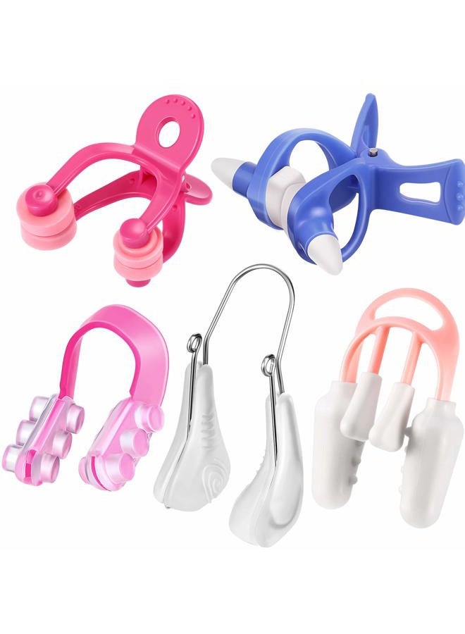 Frienda 5 Pieces Nose up Lifting Clips Nose Lifters Beauty Clips Silicone Nose Bridge Slimming Clips Nose Massagers Tools for Women - Image 1