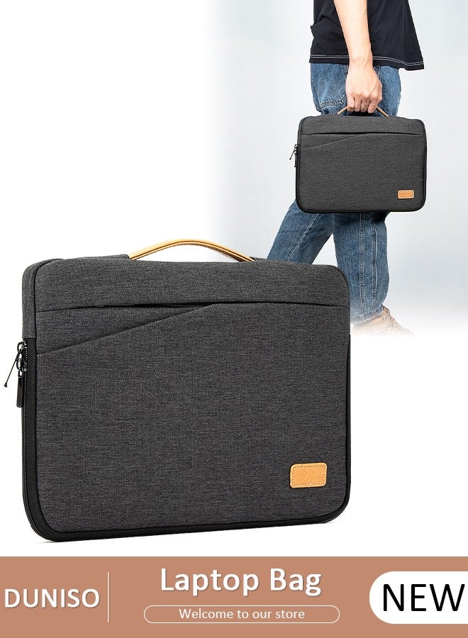 DUNISO Laptop Bag with 2 Pocket, Handbag Computer Case for 15.6 Inch, Waterproof Briefcase,Durable Computer Carrying Case with Telescopic PU Handle, Tablet Bag, Portable Laptop Sleeve Case, Casual Laptop Bag for Office, Shopping, Travel Daily Use - Image 1