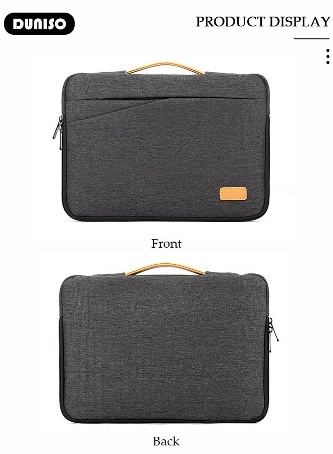 DUNISO Laptop Bag with 2 Pocket, Handbag Computer Case for 15.6 Inch, Waterproof Briefcase,Durable Computer Carrying Case with Telescopic PU Handle, Tablet Bag, Portable Laptop Sleeve Case, Casual Laptop Bag for Office, Shopping, Travel Daily Use  - Image 3