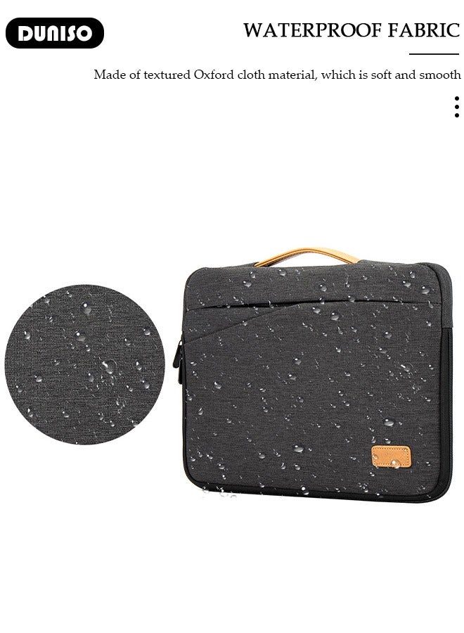 DUNISO Laptop Bag with 2 Pocket, Handbag Computer Case for 15.6 Inch, Waterproof Briefcase,Durable Computer Carrying Case with Telescopic PU Handle, Tablet Bag, Portable Laptop Sleeve Case, Casual Laptop Bag for Office, Shopping, Travel Daily Use  - Image 5
