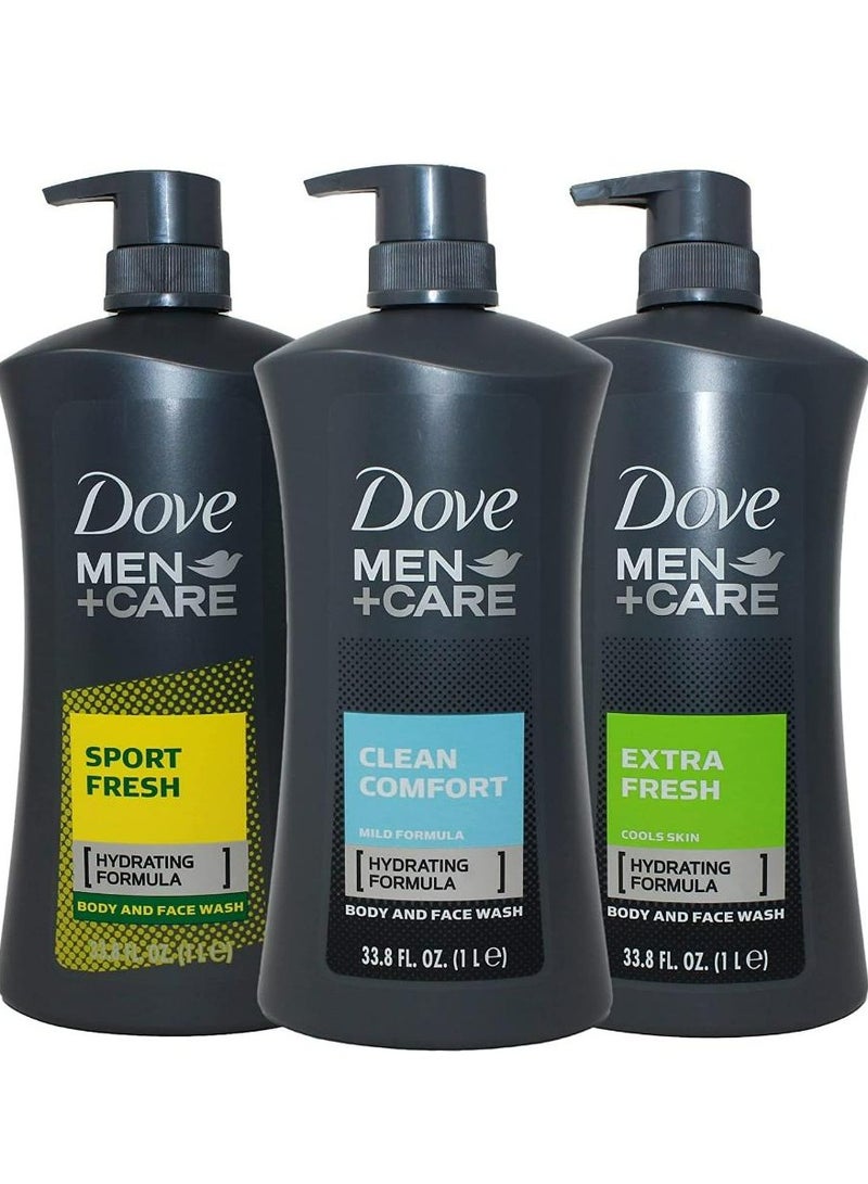 Dove Body Wash And Face Wash Clean Comfort Scent Hydrating Formula 1 Liters - Image 2