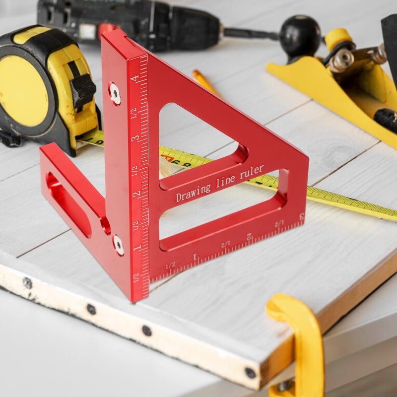 Multi-angle Measuring Ruler 45/90 Degree Protractor Woodworking Ruler - Image 2