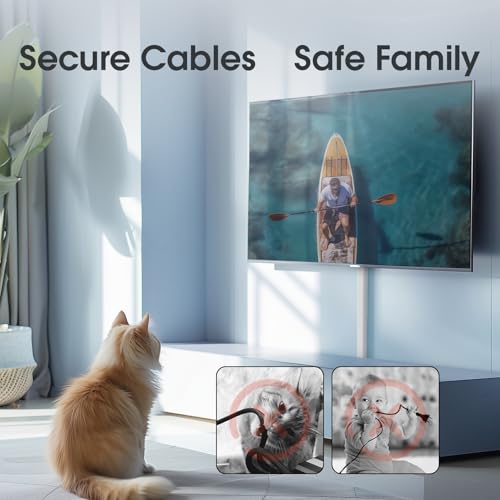 Yecaye 47in XX-Large Cord Hider Wall Mounted TV, Pre-drilled Cord Cover, Wire Hiders for TV on Wall, Paintable Cable Cover, 3 X L15.7in W2.36 H0.75 - Image 5