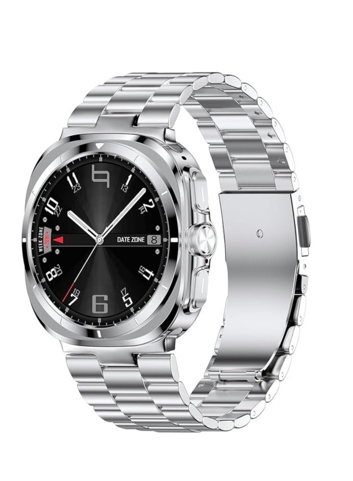 JAJEEK Stainless Steel Band for Samsung Galaxy Watch Ultra 47mm (2024) | Premium No-Gap Solid Metal Replacement Strap | Business Style Adjustable Wristband for Men & Women | Durable, Elegant, and Comfortable Watch Band | Easy to Install & Stylish Design - Image 1