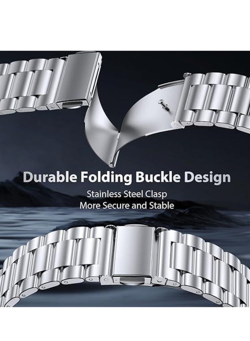 JAJEEK Stainless Steel Band for Samsung Galaxy Watch Ultra 47mm (2024) | Premium No-Gap Solid Metal Replacement Strap | Business Style Adjustable Wristband for Men & Women | Durable, Elegant, and Comfortable Watch Band | Easy to Install & Stylish Design - Image 3