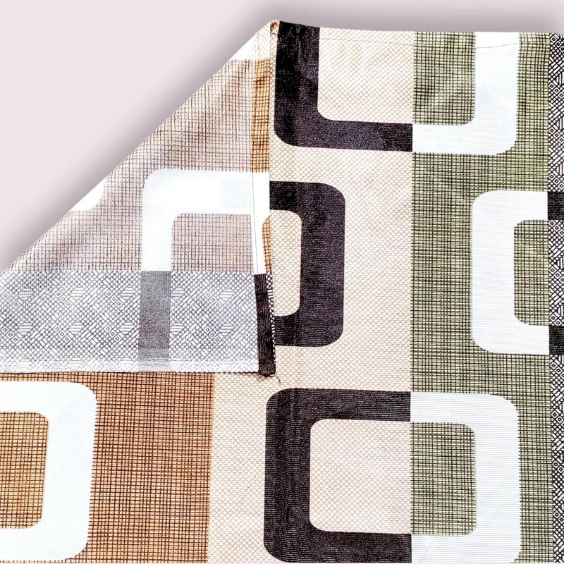Immix 4 Piece Geometrical Panel Eyelet Polyester Bedroom Curtains 7 Feet Set of 4 pcs Room Darkening Washable_CrtnBoxxP4Crv  - Image 3