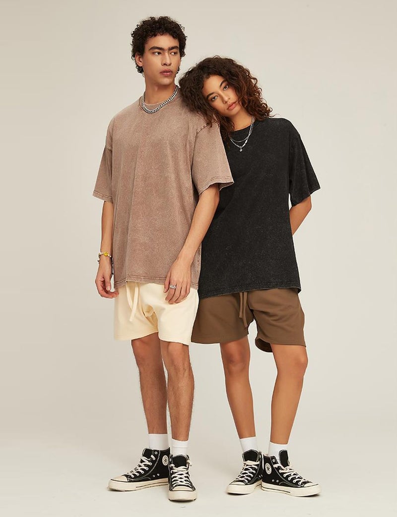 Yimoon 3 Pack Oversized Tshirts for Women Washed Vintage Baggy Boyfriend Tees Short Sleeve Unisex Cotton Tops(Blackgreykhaki-Large) - Image 5