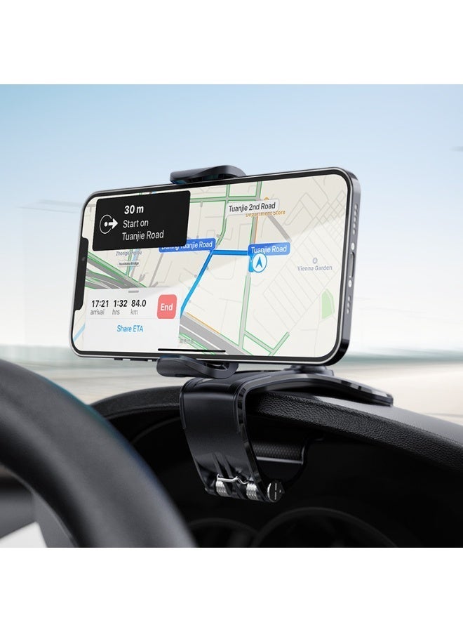 WYE Y-H44 Car Phone Holder for Rear View Mirror | 360° Rotating Mobile Phone Mount with Adjustable Arm | Universal Car Smartphone Holder for iPhone Samsung Huawei Xiaomi Android Devices - Image 5
